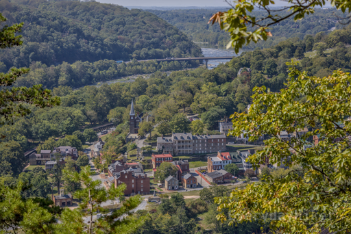Looking down towards Harpers Ferry from the Overlook at Maryland Heights.
